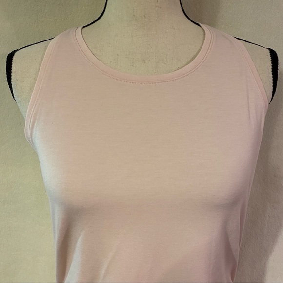 Athleta racerback Encore Tank top pale ballerina gown pink cinched sides - Picture 8 of 10